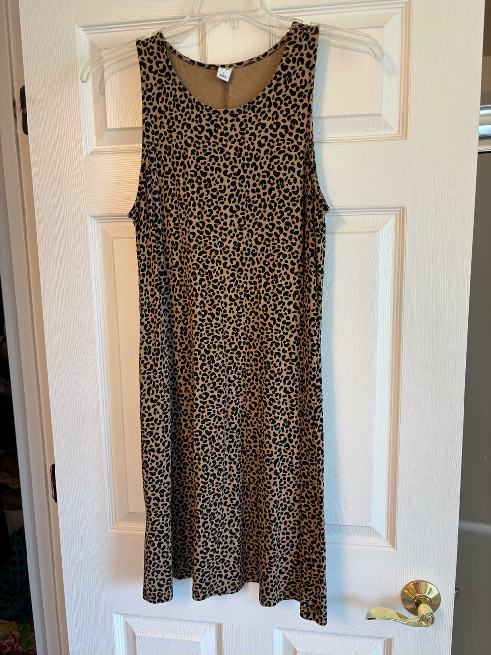 Old Navy Leopard Print Midi Dress - Tan and Black
